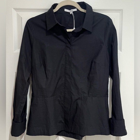 10 Crosby Derek Lam Tops - Derek Lam 10 Crosby Black Shirt with Tie Back